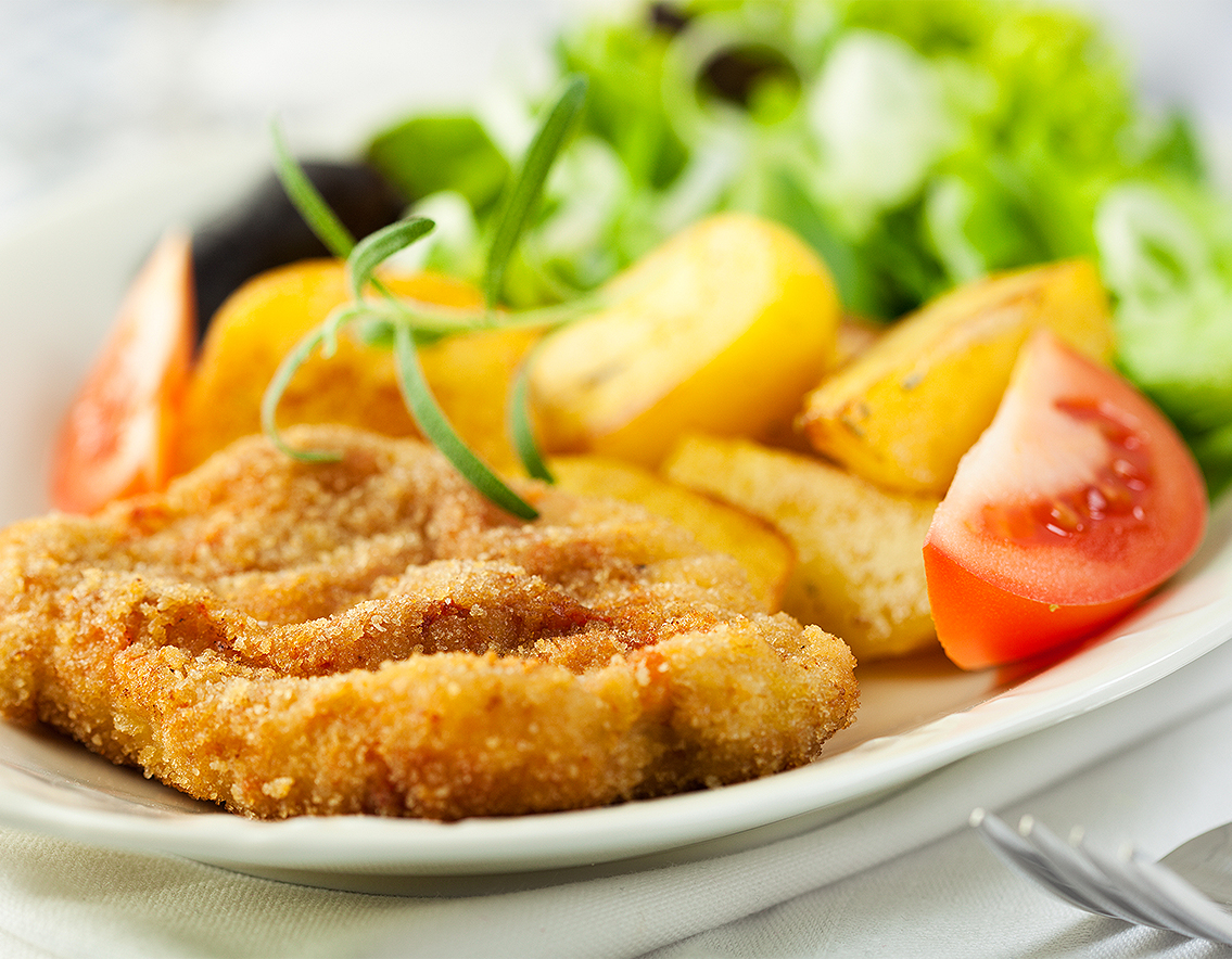 Schnitzel mit Kartoffeln